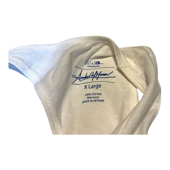 NWT Art & Sol Amber Moran Art to Wear Boat eron Egret Tank Top Size XL Tropical - Picture 3 of 6